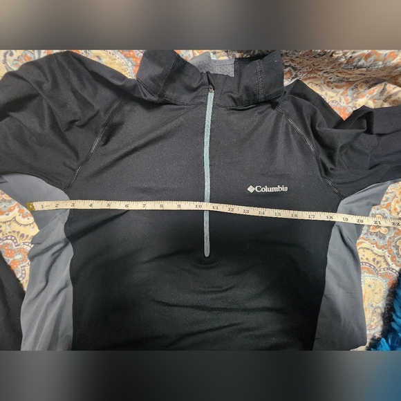 Columbia Omni-Wick Evap Mens Black and Gray Half Zip Pullover Size Medium - Picture 2 of 7